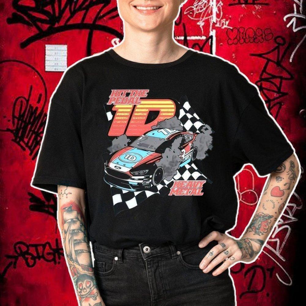 Rock Me Race Car Hit The Pedal Funny Racing Graphic T-Shirt